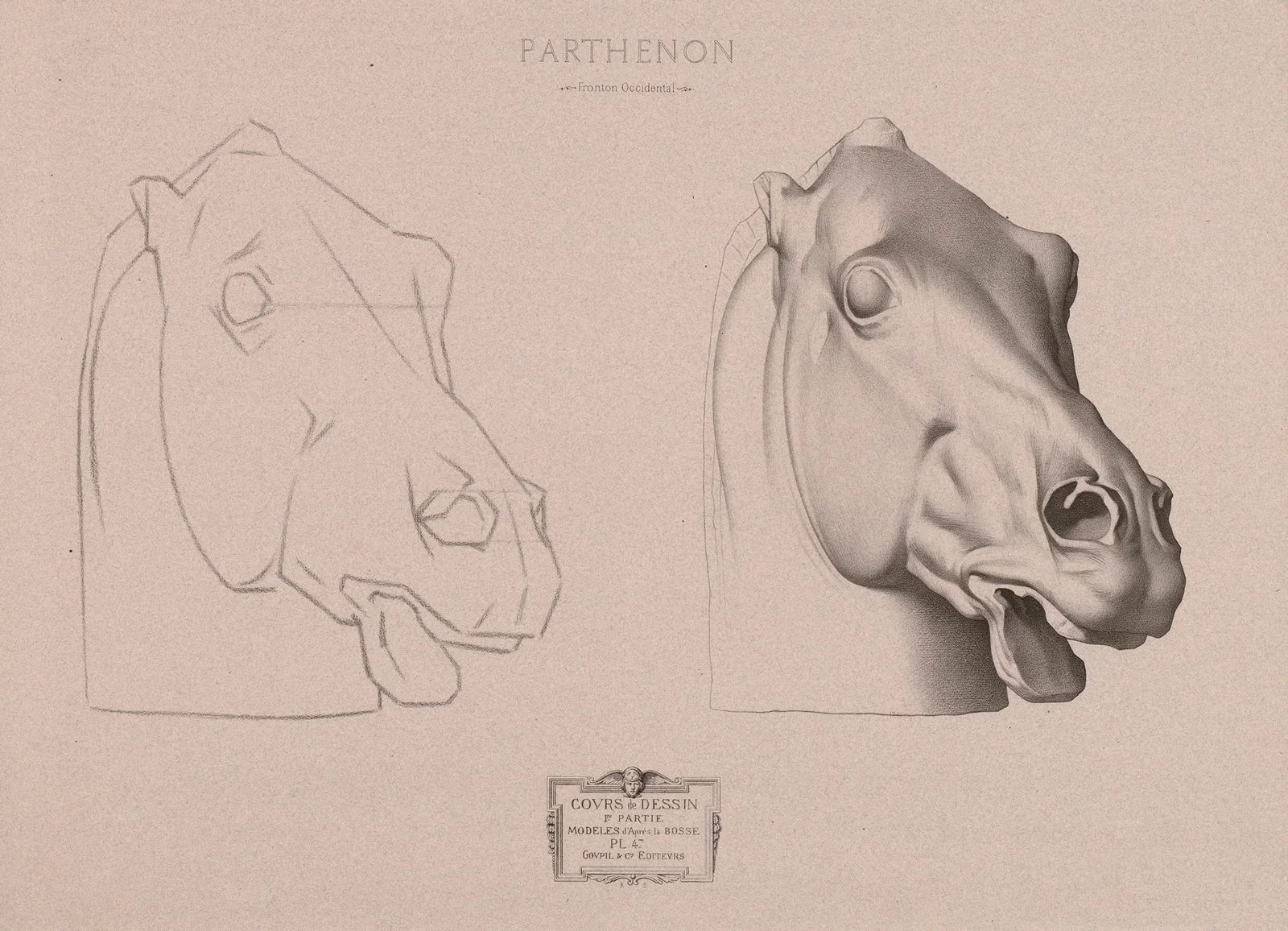 Cours de dessin Pl.49 av Charles Bargue