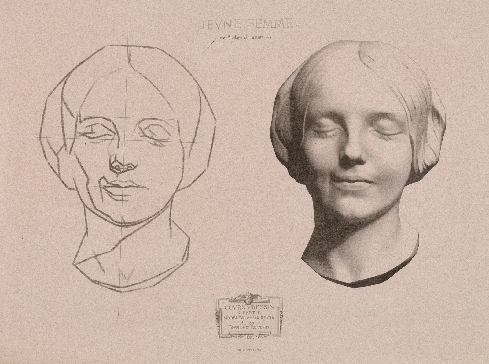 Cours de dessin Pl.56 av Charles Bargue