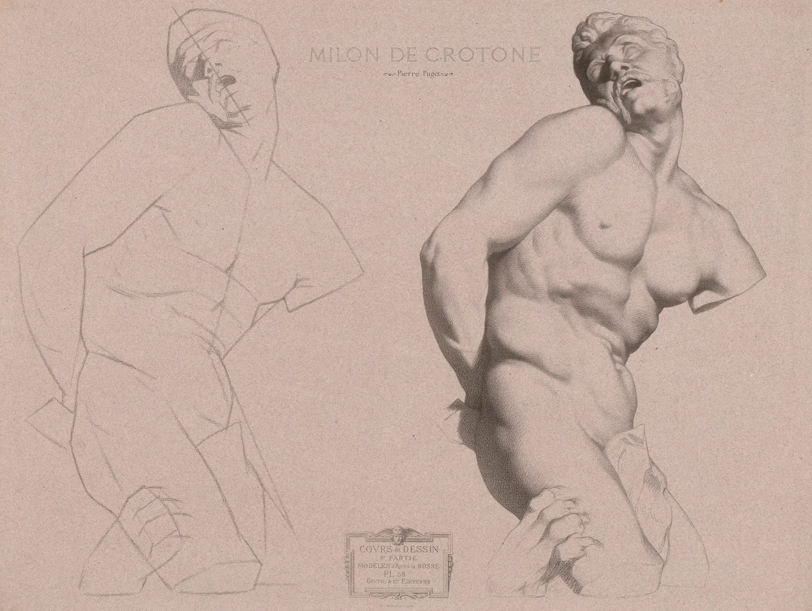 Cours de dessin Pl.61 av Charles Bargue