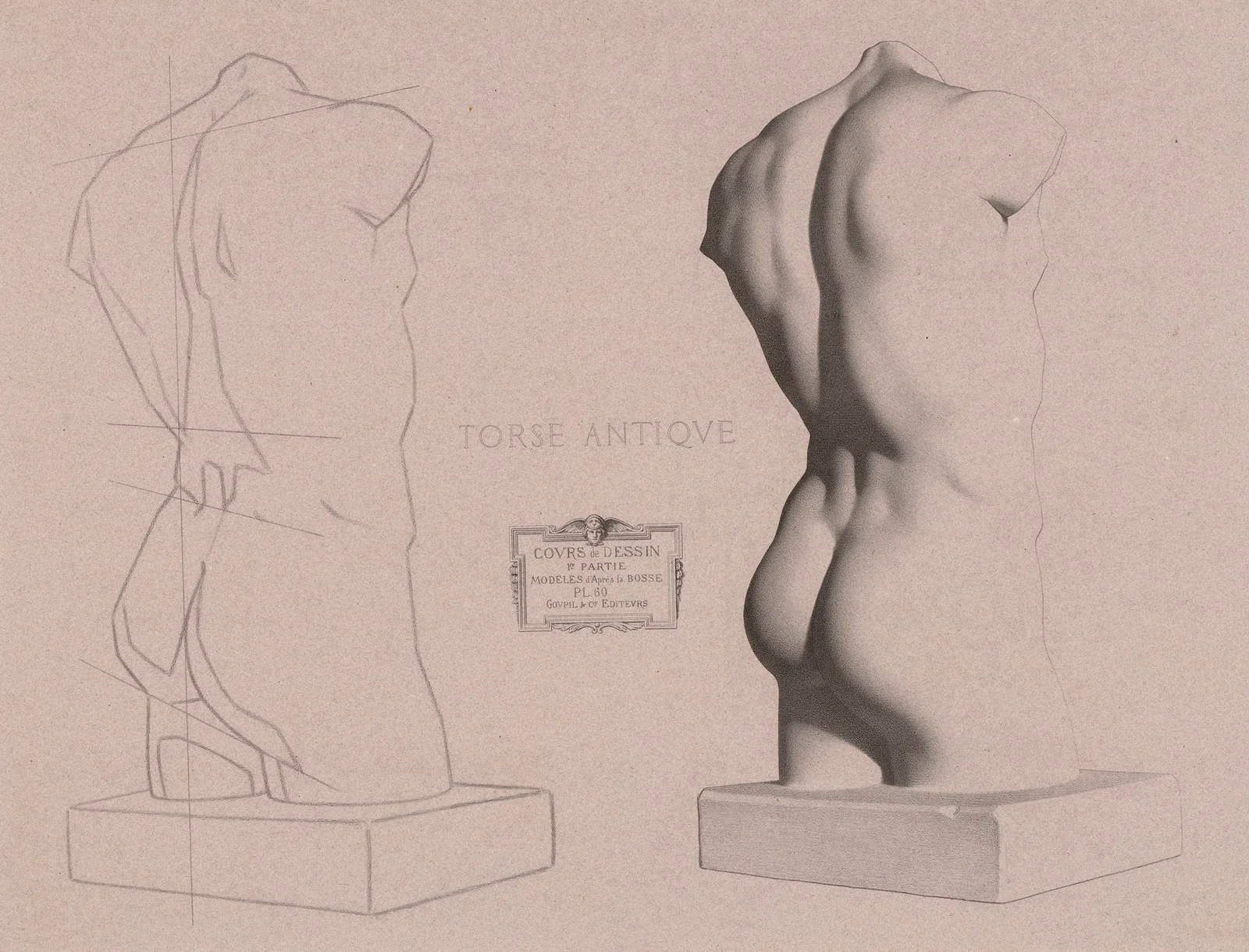 Cours de dessin Pl.63 av Charles Bargue