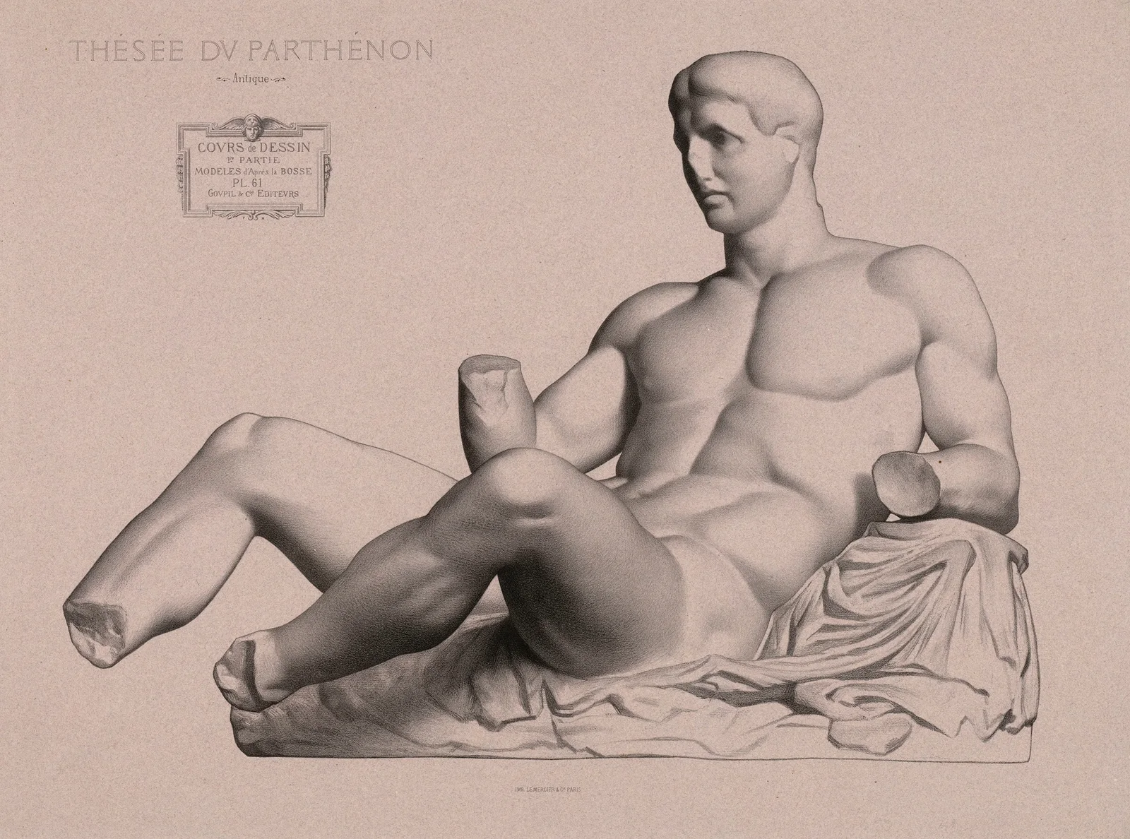 Cours de dessin Pl.64 av Charles Bargue