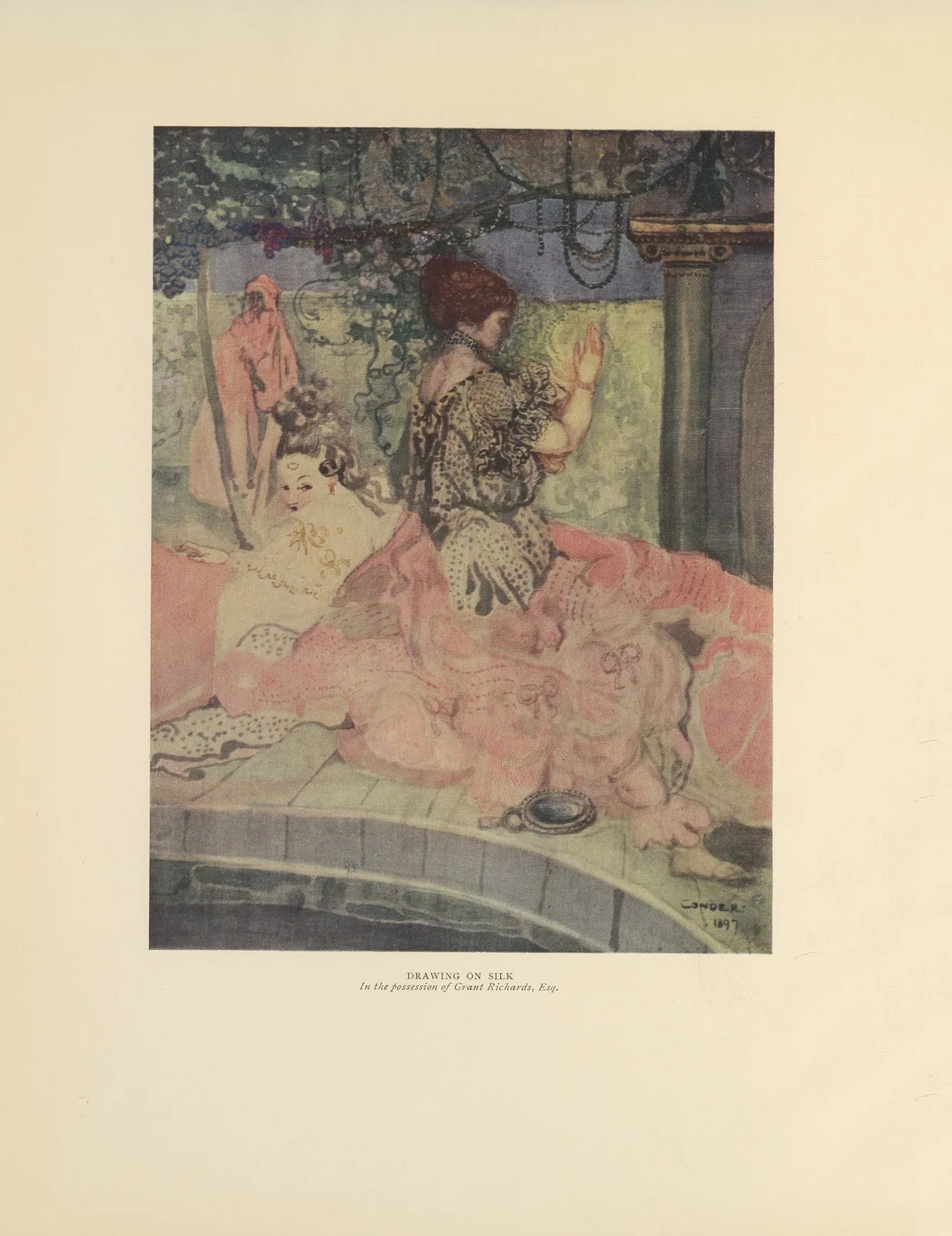 Drawing on Silk av Charles Conder