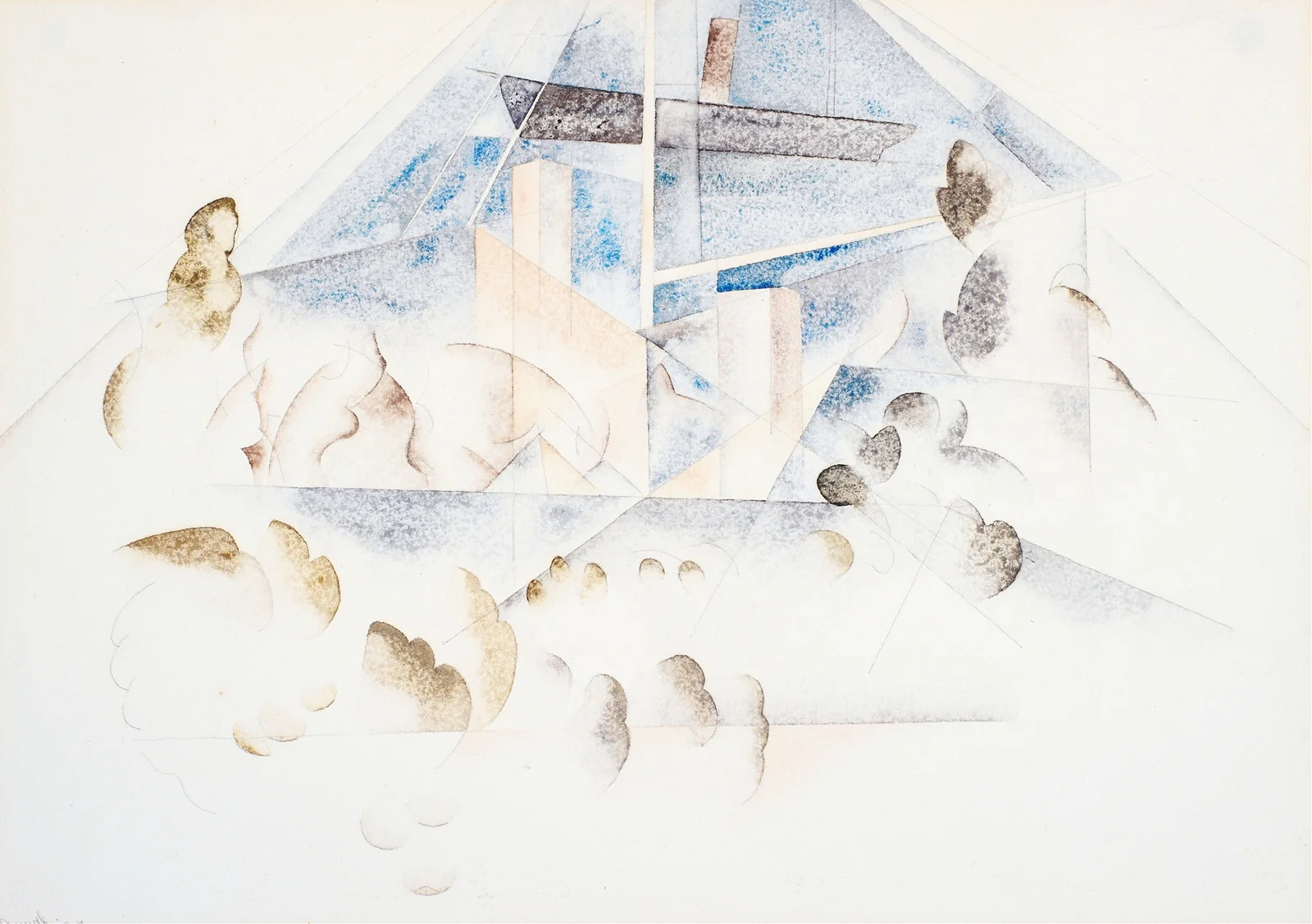Bermuda, Masts and Foliage av Charles Demuth