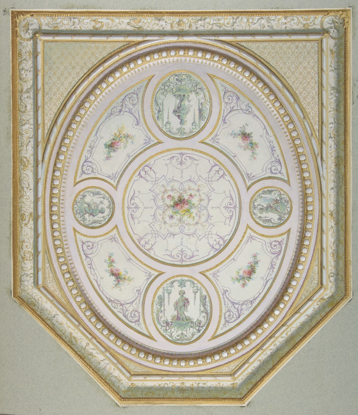 Ceiling Design (19th Century) av Jules-Edmond-Charles Lachaise