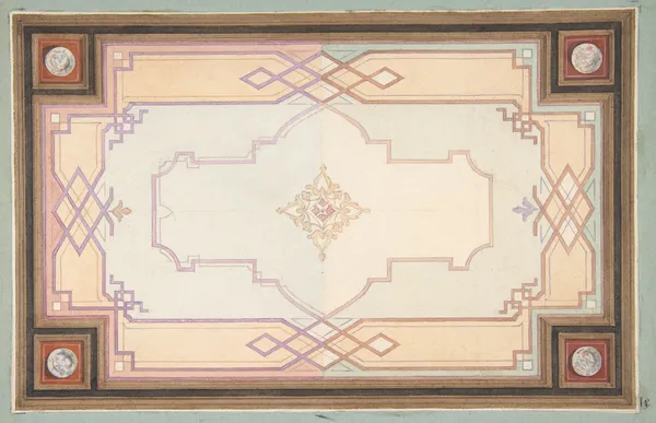 Design for a ceiling (19th Century) av Jules-Edmond-Charles Lachaise