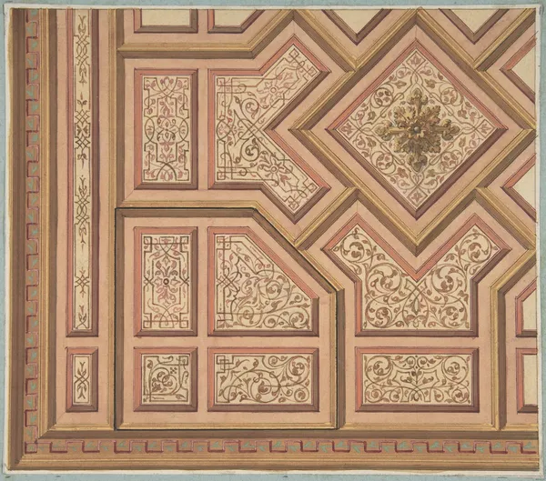Design for Ceiling, Château de Cangé av Jules-Edmond-Charles Lachaise
