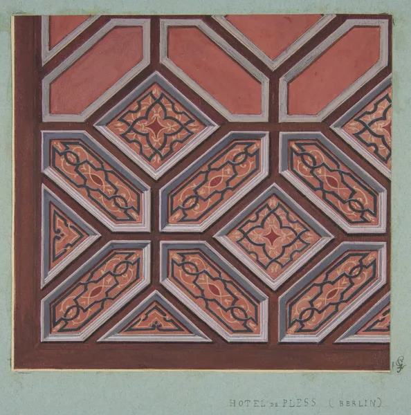 Design for Ceiling Decoration Hôtel de Pless, Berlin (19th Century) av Jules-Edmond-Charles Lachaise