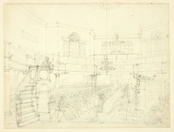 Study for The Magdalen Chapel, from Microcosm of London av Augustus Charles Pugin