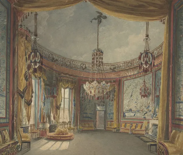 The Saloon, Brighton Pavilion av Augustus Charles Pugin