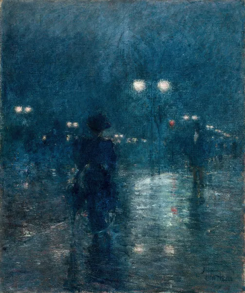 Fifth Avenue Nocturne av Childe Hassam