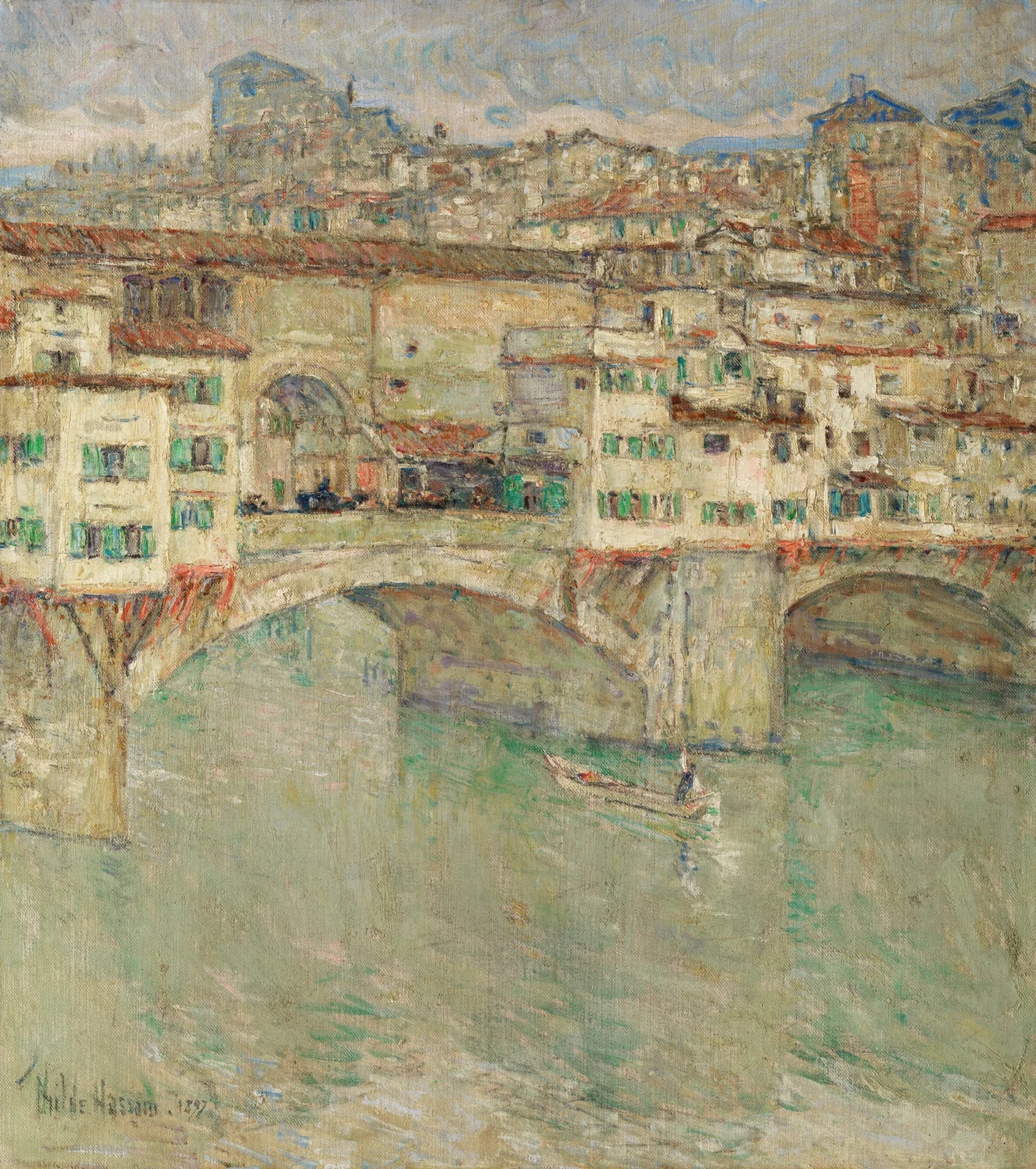 Ponte Vecchio av Childe Hassam