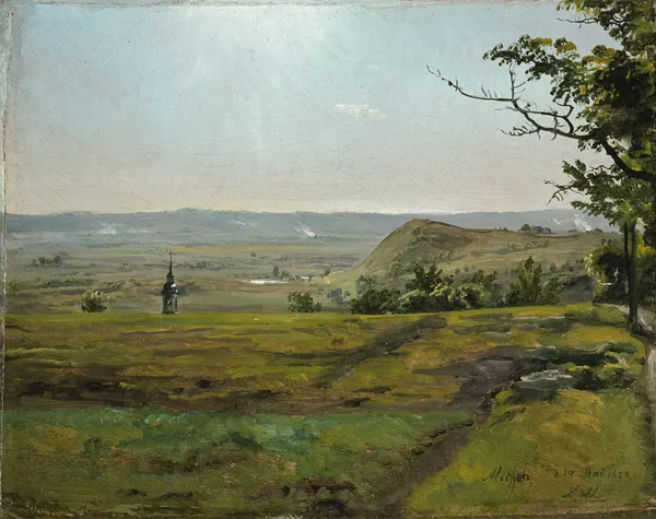 Green Fields near Meissen av Johan Christian Dahl