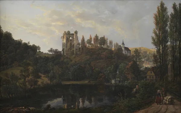 The Castle Ruin at Tharandt av Johan Christian Dahl