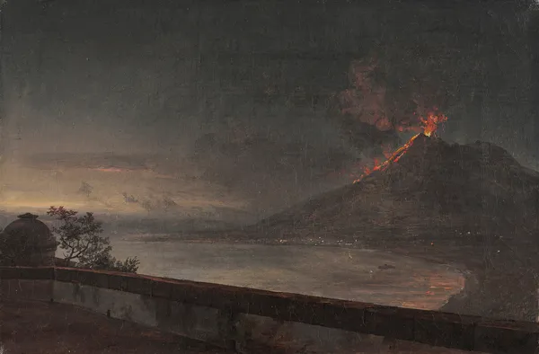 Utsikt mot Vesuvuis från Quisisana av Johan Christian Dahl