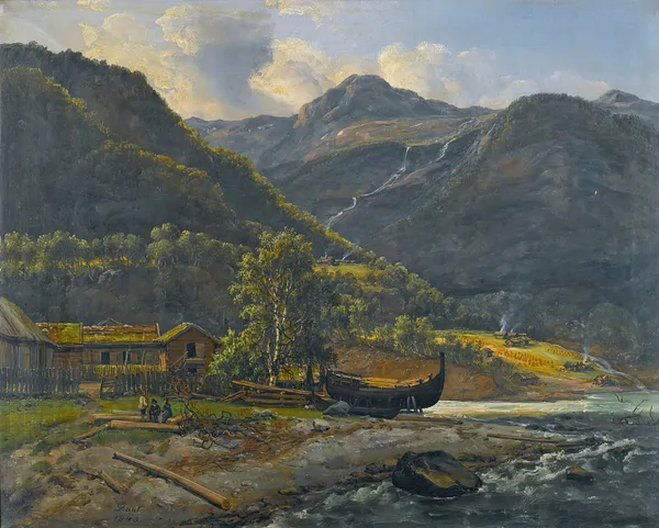 View At Skjolden In Lyster av Johan Christian Dahl
