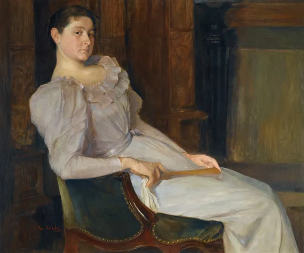 Girl In White av Christian Krohg