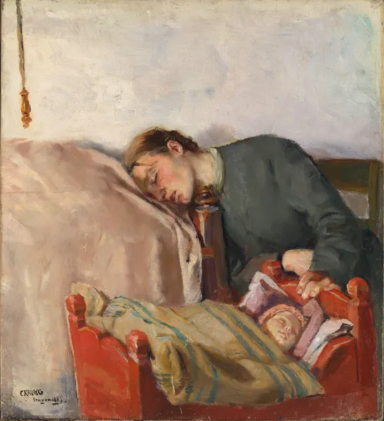 Mother and Child av Christian Krohg