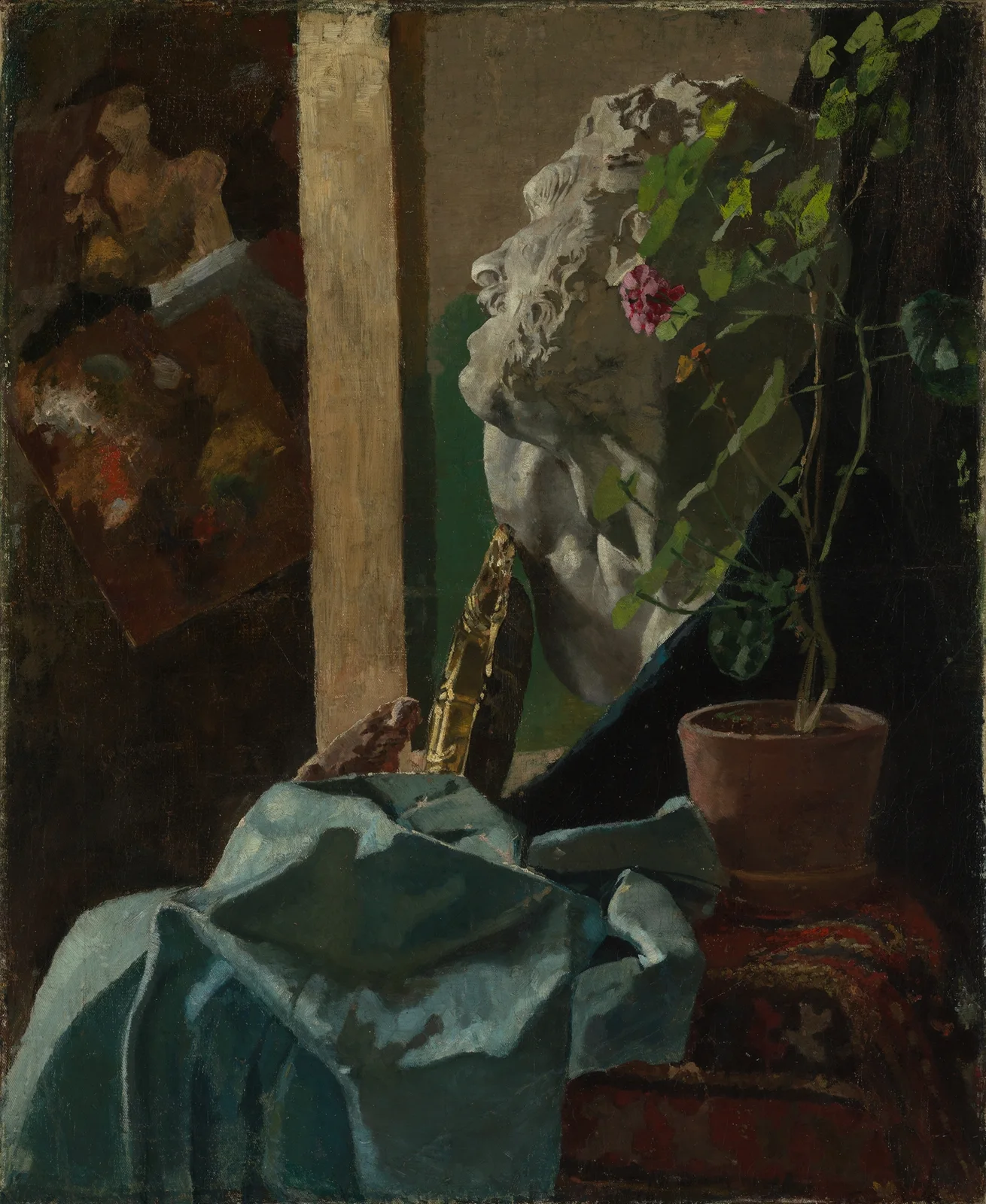 Stilleben mit Gipsbüste av Christian Krohg
