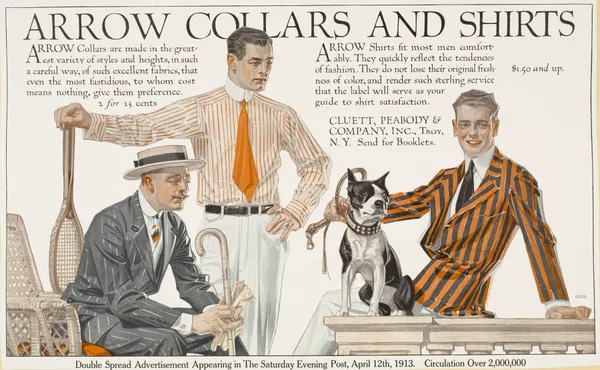 Arrow collars & shirts. Saturday evening post av Joseph Christian Leyendecker