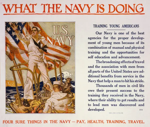What the Navy is doing av Joseph Christian Leyendecker