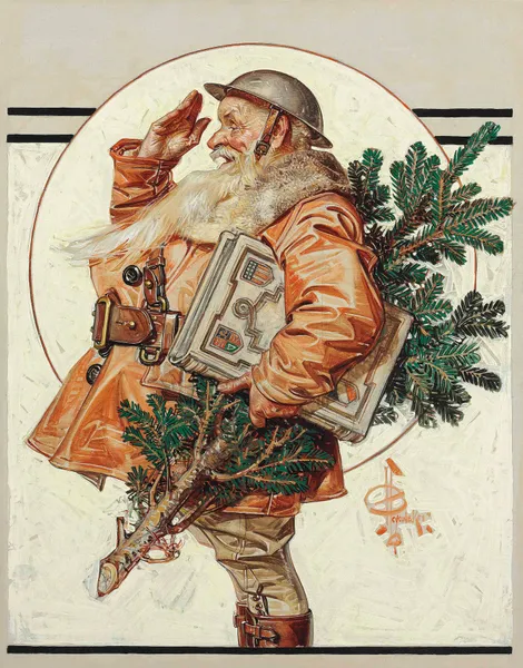 World War I Santa av Joseph Christian Leyendecker