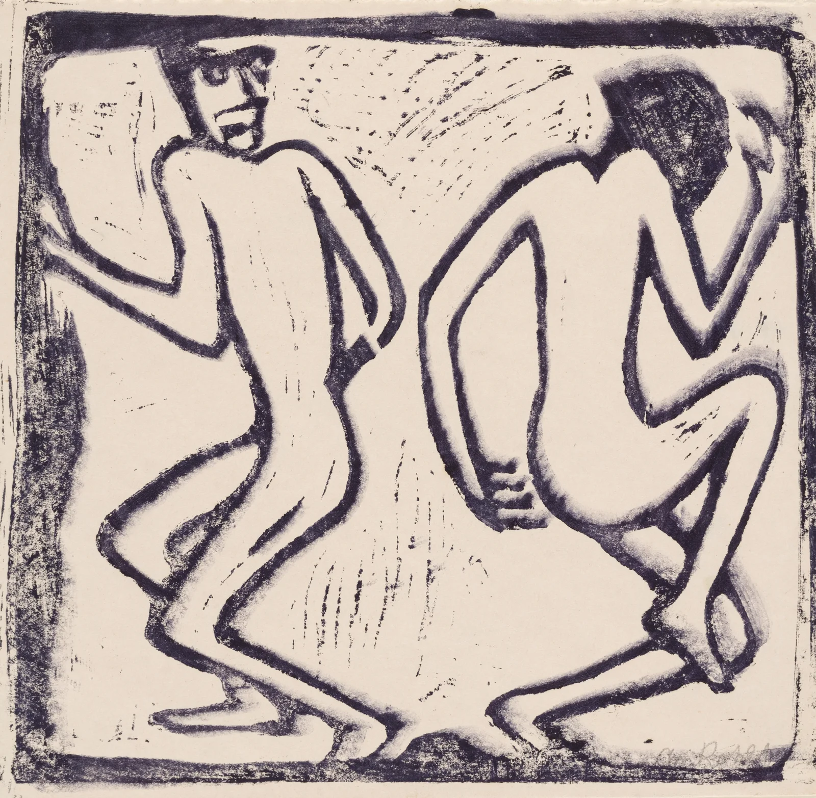Two Dancing Figures av Christian Rohlfs