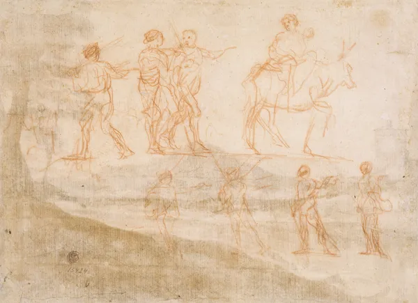 Studies of figures av Claude Lorrain