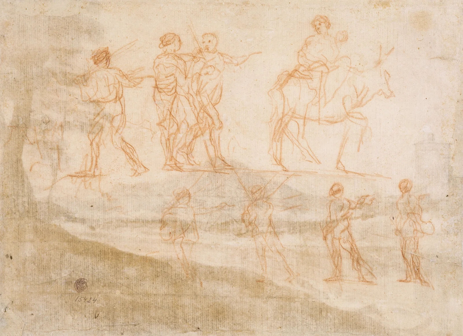 Studies of figures av Claude Lorrain