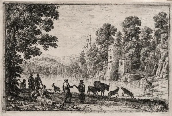 The Dance by the River av Claude Lorrain