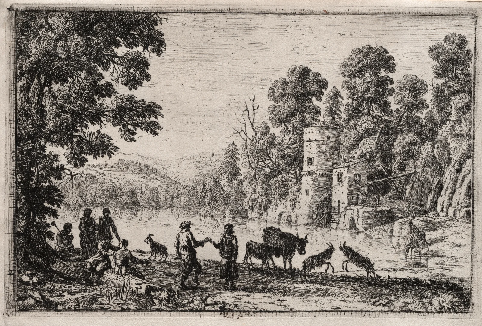 The Dance by the River av Claude Lorrain