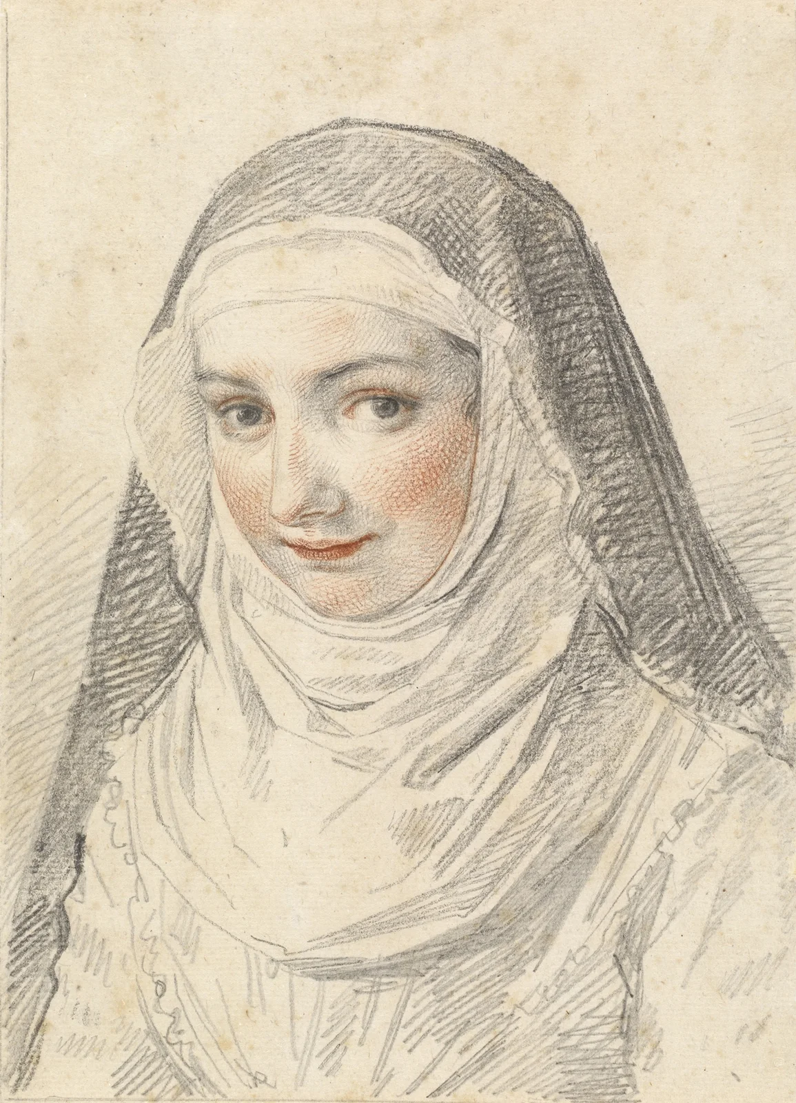 A Young Nun av Claude Mellan