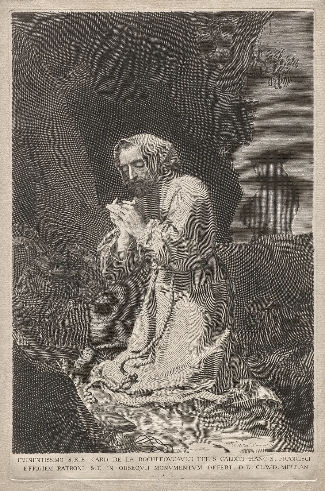 St. Francis av Claude Mellan
