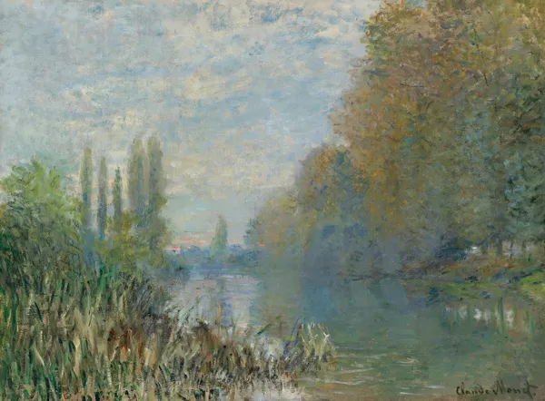 Bords De La Seine En Automne av Claude Monet
