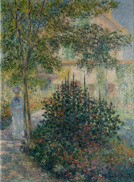 Camille Monet (1847–1879) in the Garden at Argenteuil av Claude Monet