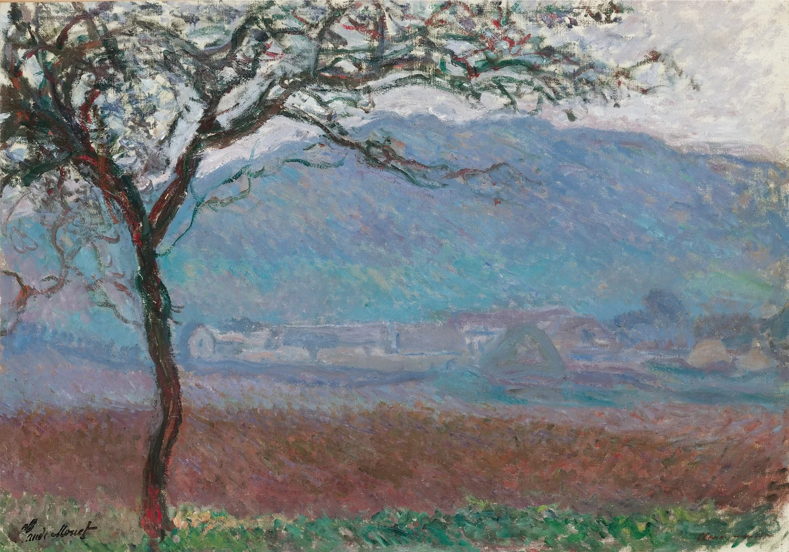 Champ À Giverny av Claude Monet