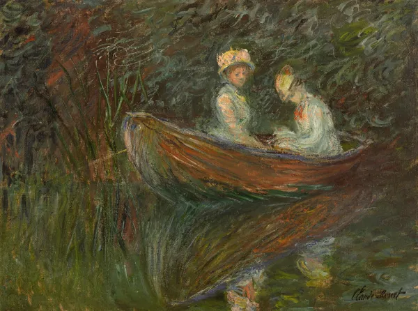 Deux femmes en barque av Claude Monet
