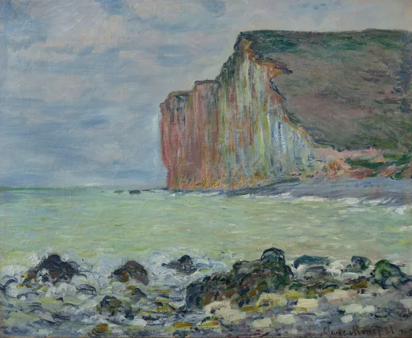 Falaise des Petites-Dalles av Claude Monet