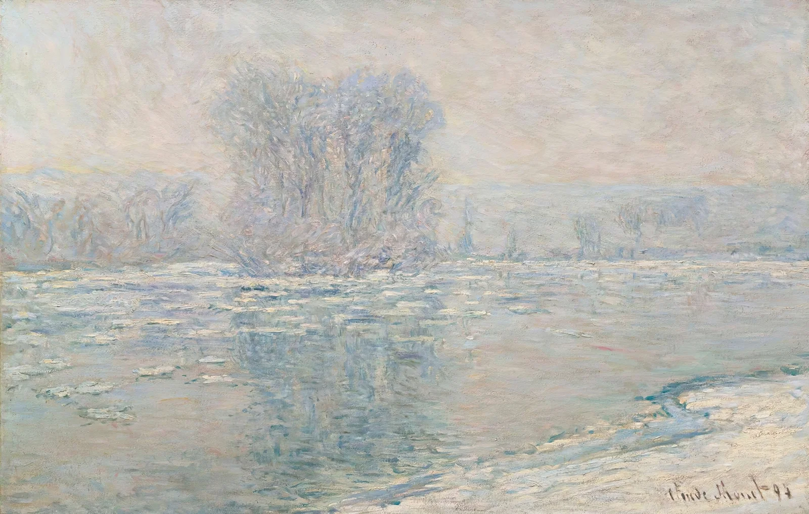 Glaçons, Effet Blanc av Claude Monet