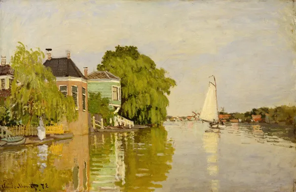 Houses on the Achterzaan av Claude Monet