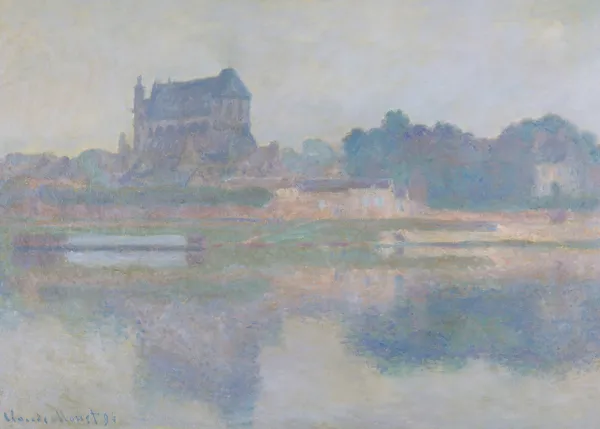 L’église De Vernon, Temps Gris av Claude Monet