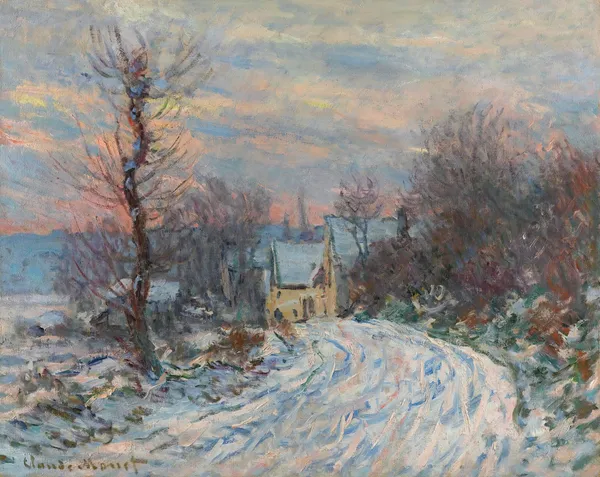 L’entrée De Giverny En Hiver av Claude Monet