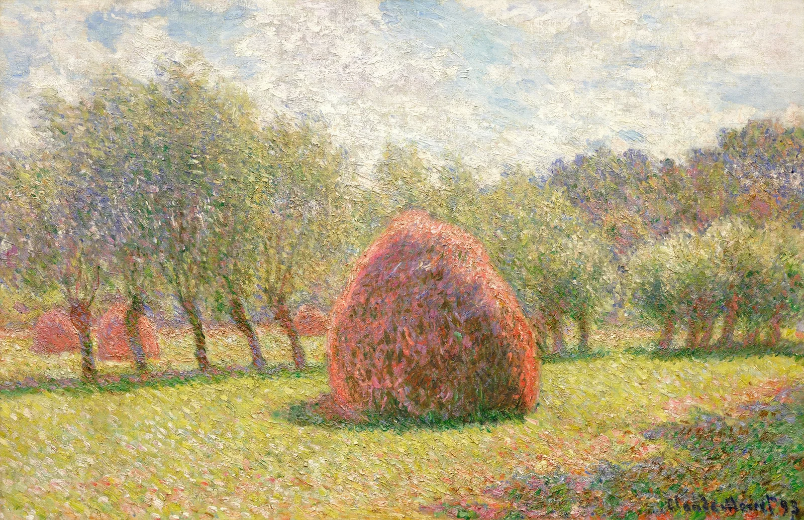 Meules à Giverny av Claude Monet