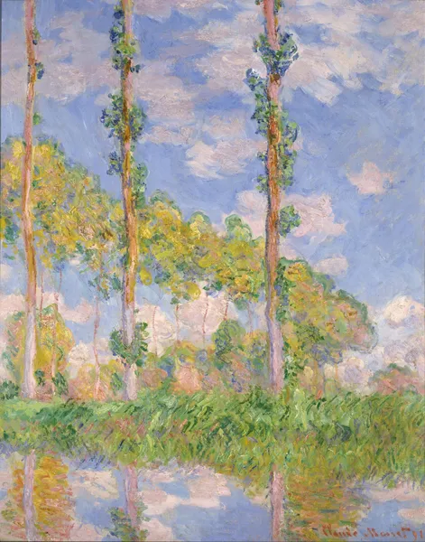 Poplars in the Sun av Claude Monet