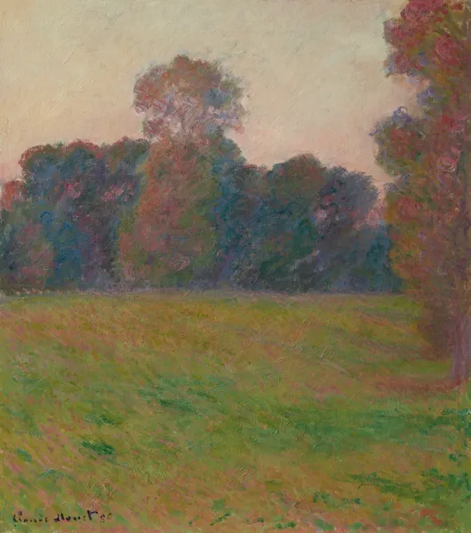 Prairie à Giverny av Claude Monet