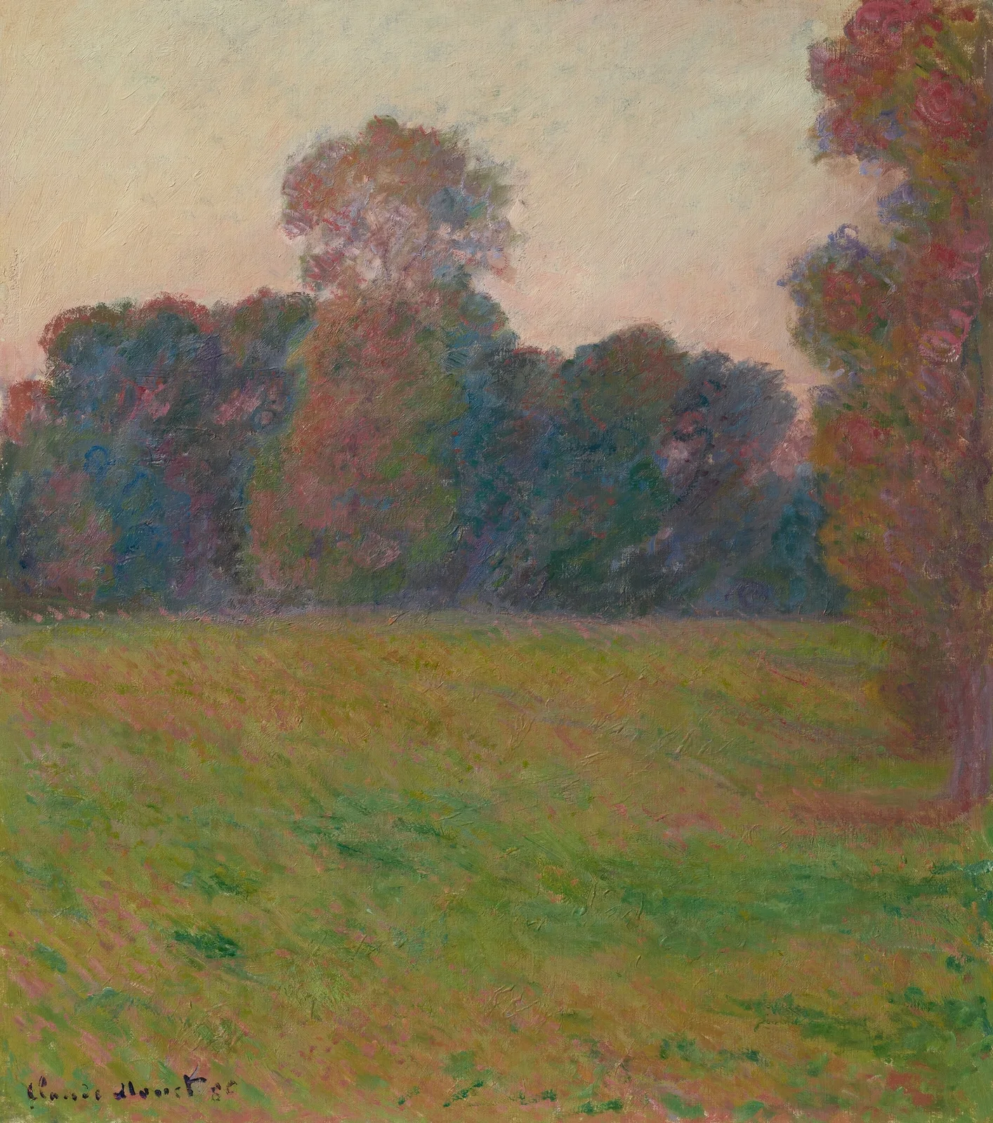 Prairie à Giverny av Claude Monet