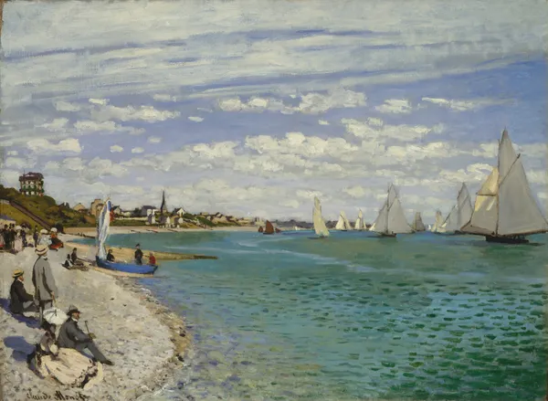 Regatta at Sainte-Adresse av Claude Monet