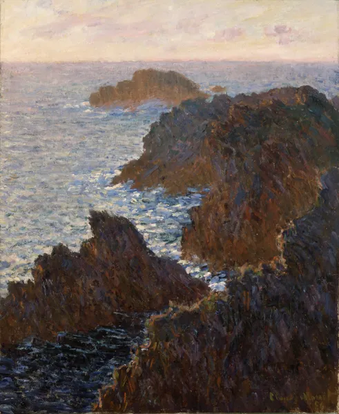 Rocks at Belle-Isle, Port-Domois av Claude Monet