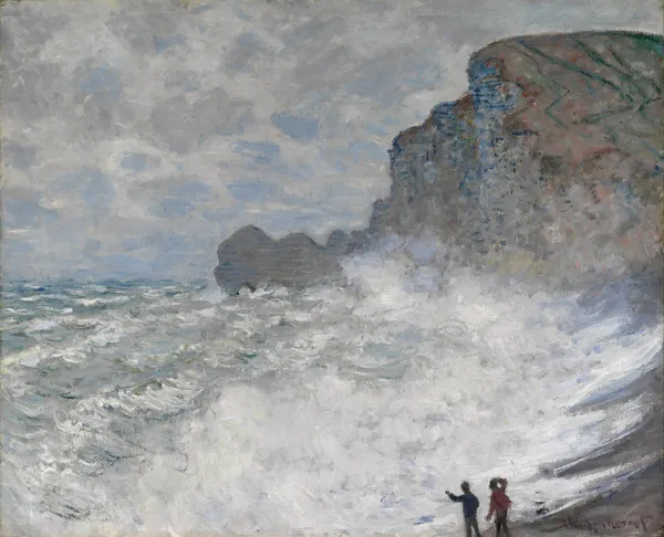 Rough weather at Étretat av Claude Monet