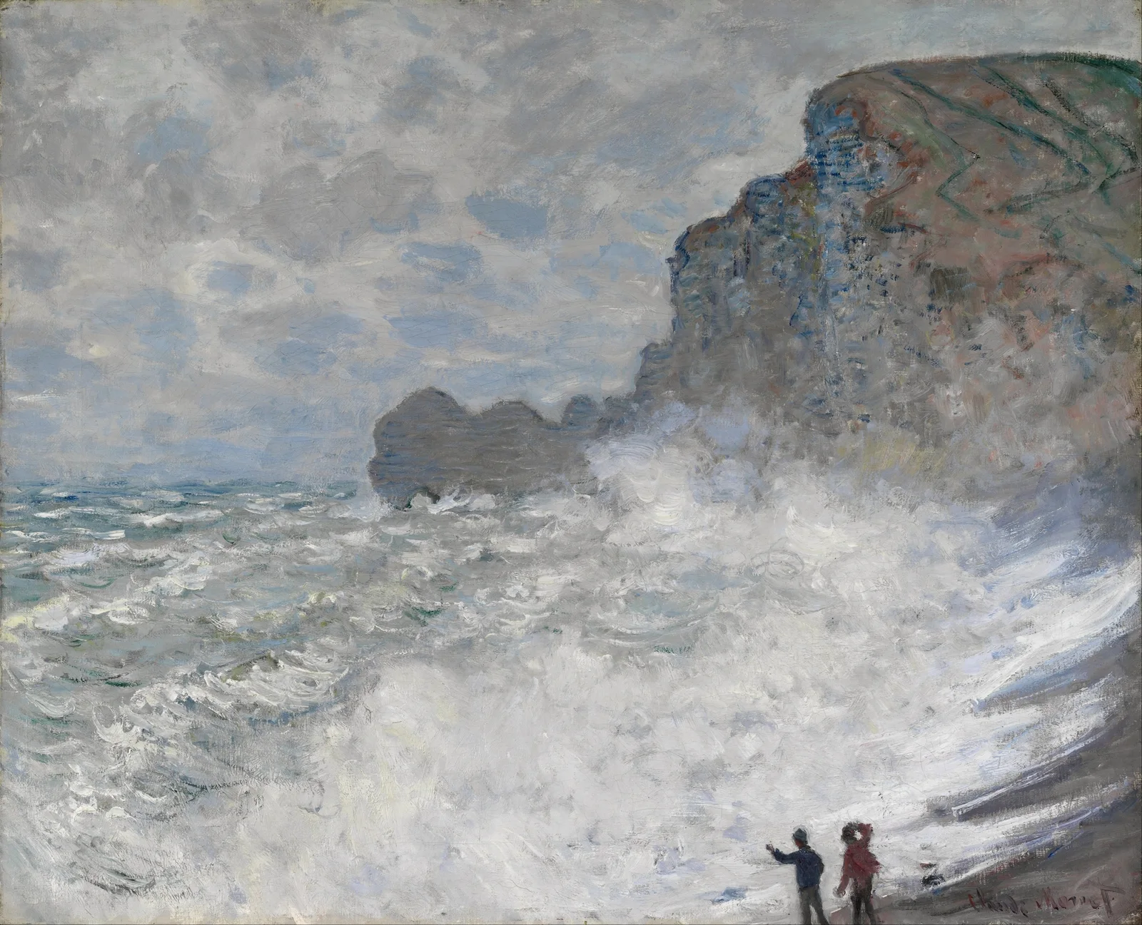 Rough weather at Étretat av Claude Monet