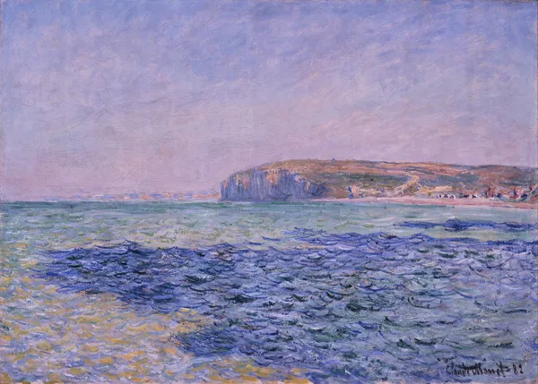 Shadows on the Sea. The Cliffs at Pourville av Claude Monet